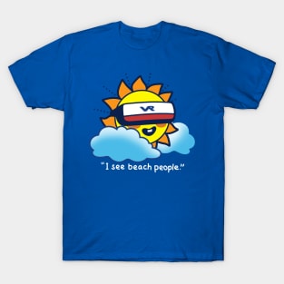 Funny Cute Kawaii Sun Movie Quote Virtual Reality Summer Sun Beach Cartoon T-Shirt